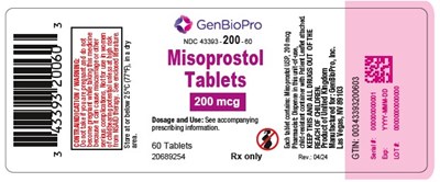 433-200-60 (Misoprostol Tablets 200ug 600ct)